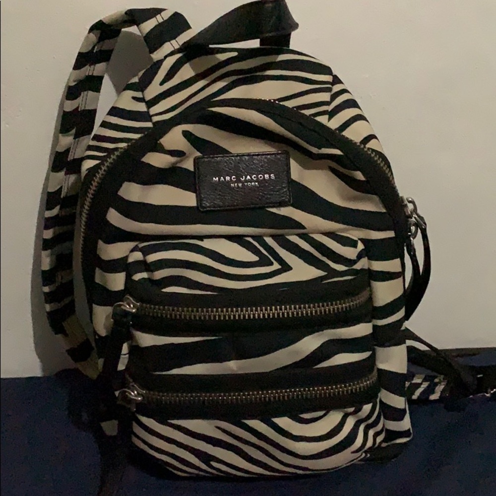 Marc Jacobs Zebra Printed Biker Mini Backpack